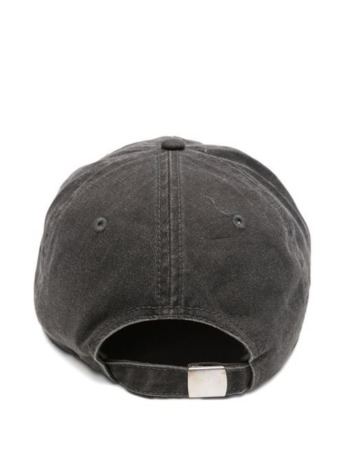 Cappello uomo Alpha Industries nero effetto distressed con logo ricamato Alpha Industries | 26690403